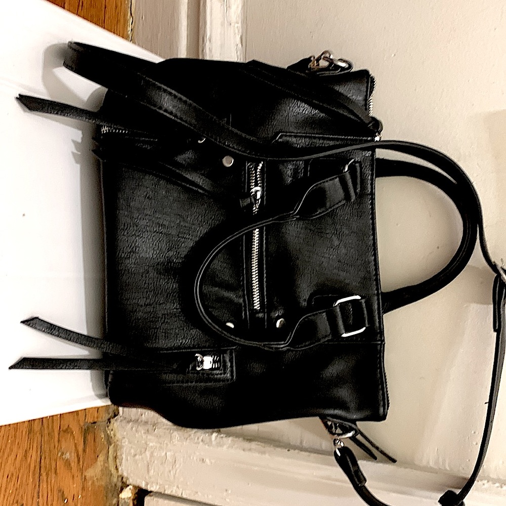 Antik Kraft Black Crossover Satchel - Never used. Zippered pockets.